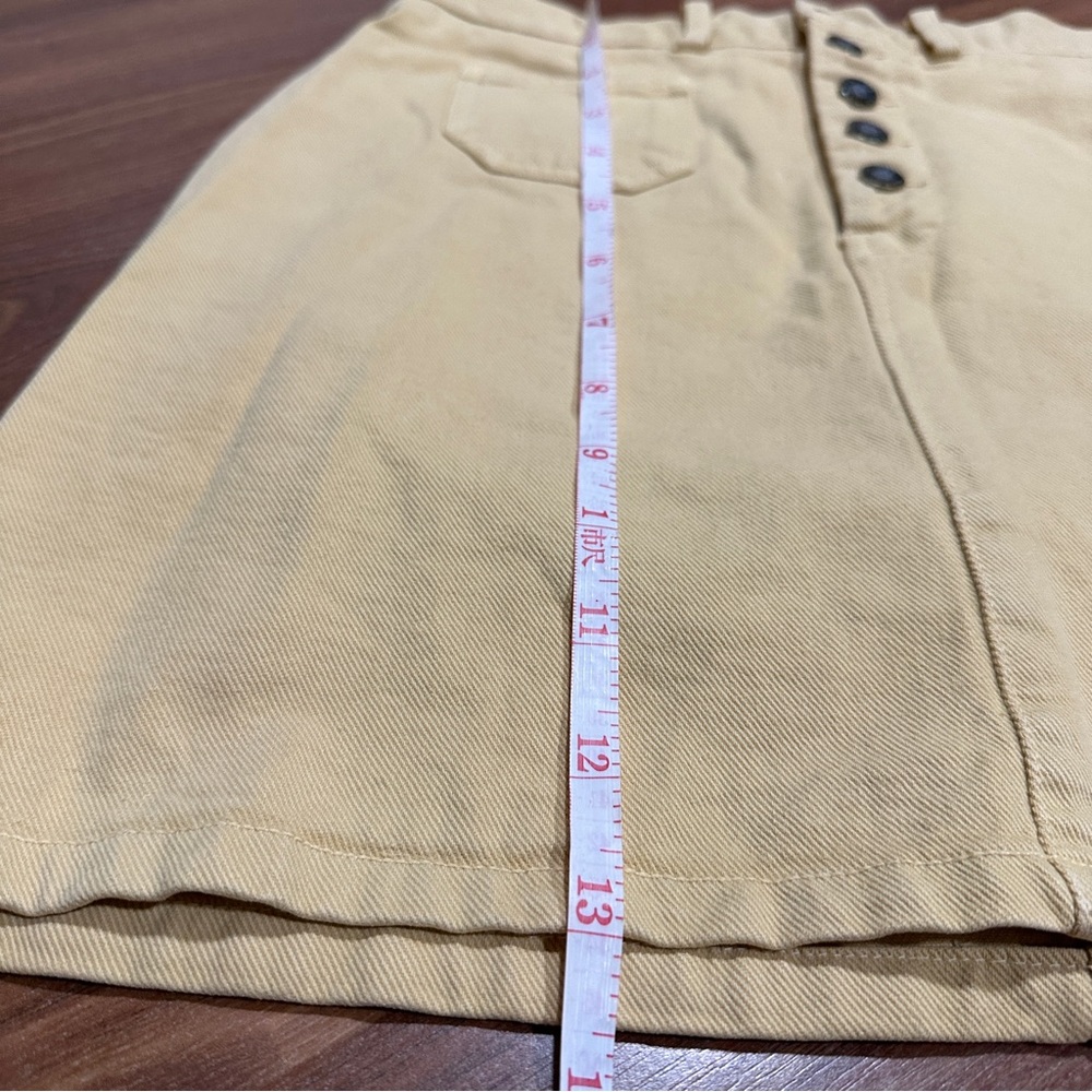 GUESS Vintage high waisted guess butter yellow denim jean skirt - Picture 8 of 10
